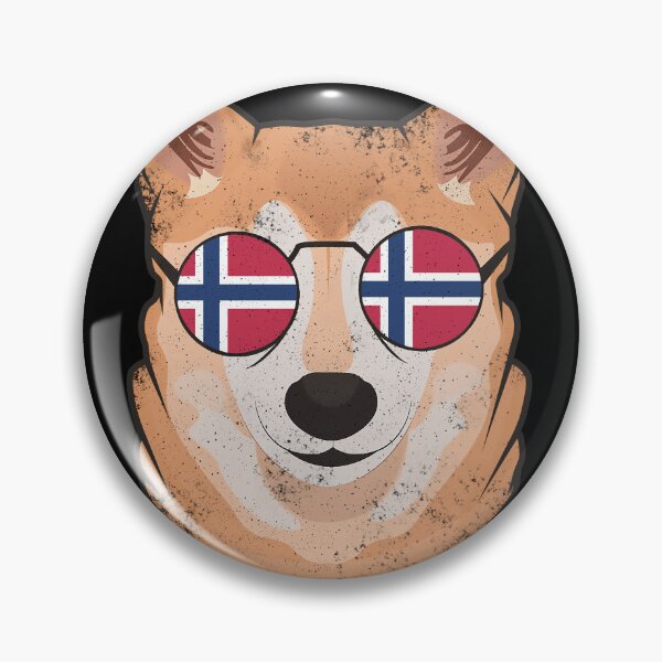 Item preview, Vintage Patriotic Shiba Inu Norwegian Flag designed and sold by feether-store.