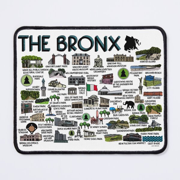 Item preview, The Bronx Map Art designed and sold by fiberandgloss.