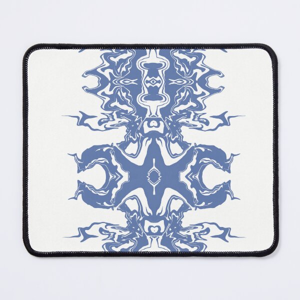 Item preview, Tactikles white and blue fluid abstract art acrylic designed and sold by chuckletuckle.