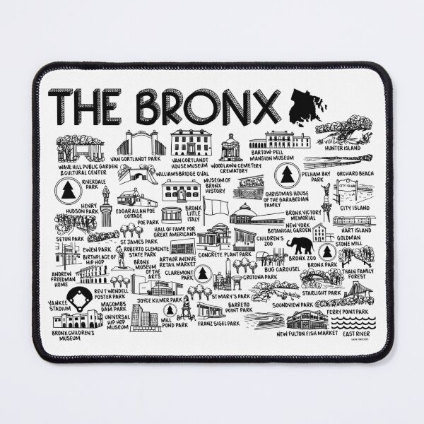 Item preview, The Bronx Map Art designed and sold by fiberandgloss.