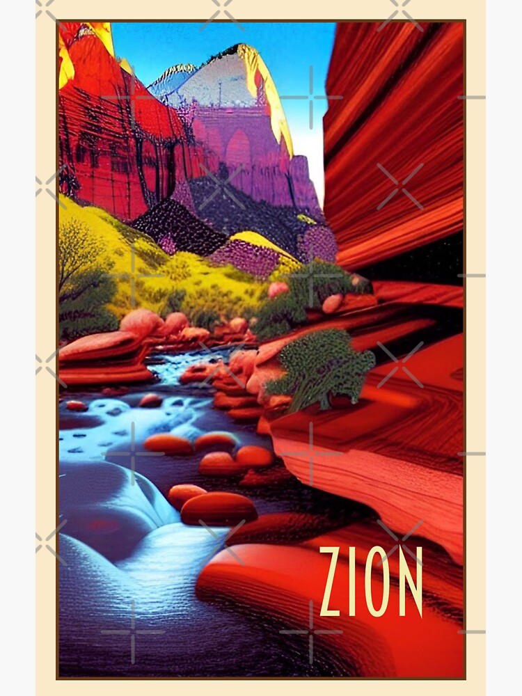 Awesome Zion National Park Sticker For Sale By Cattlettart Redbubble 3315