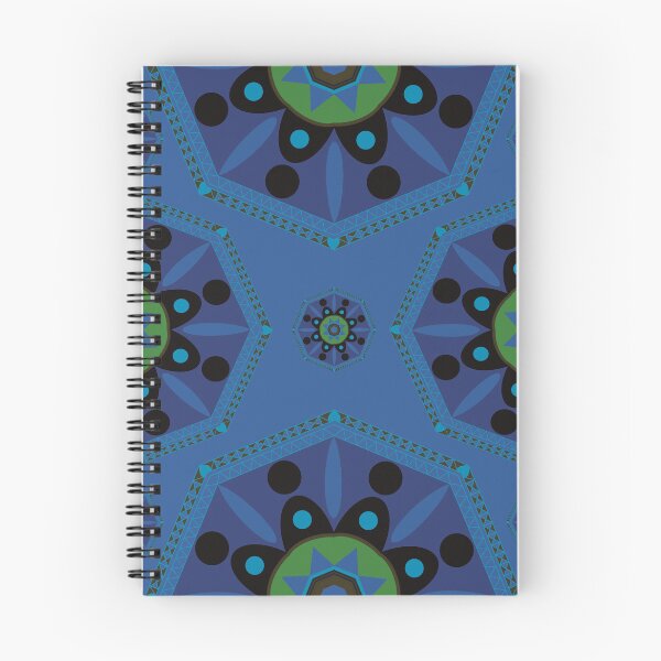 Item preview, Sahara geometrical pattern mandala neon light blue green  designed and sold by chuckletuckle.