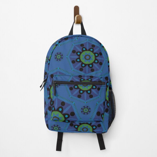 Item preview, Sahara geometrical pattern mandala neon light blue green  designed and sold by chuckletuckle.