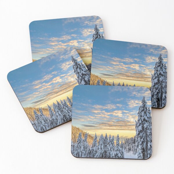 Item preview, Scenic view of the frozen mountain forests designed and sold by ImgPrint.