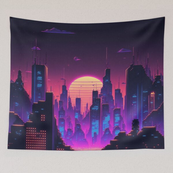 Item preview, Synthwave City By Night designed and sold by Nightarcade.