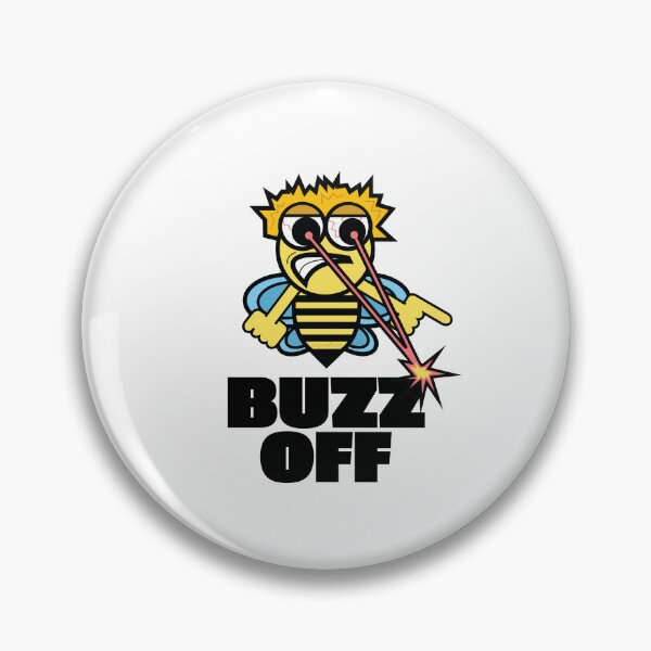 Item preview, Buzz Off Lazer Eye Beams Bee Illustration Funny Honey Bee Art Angry Mad Screaming designed and sold by doseofwin.
