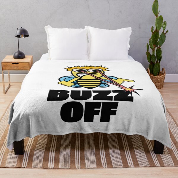 Item preview, Buzz Off Lazer Eye Beams Bee Illustration Funny Honey Bee Art Angry Mad Screaming designed and sold by doseofwin.