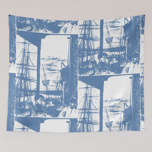 Item preview, Rotherhithe (Wapping) by James McNeill Whistler Polka Hexagonal Honeycomb Fill designed and sold by pelagio.