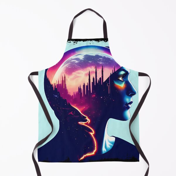 Item preview, Egyptian Cat Goddess Bastet Cyberpunk Sticker - Futuristic Feline Deity Design for Laptop, Phone, and Water Bottle Decoration | Unique and Eye-catching Artwork on Redbubble designed and sold by Mytho Merch.