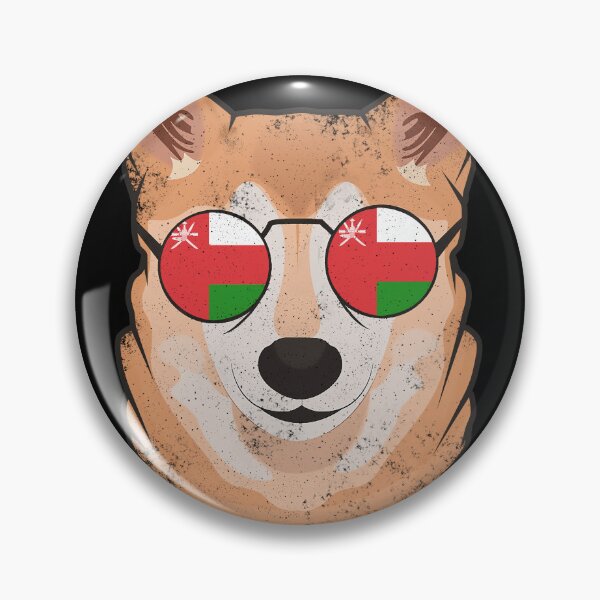Item preview, Vintage Patriotic Shiba Inu Omani Flag designed and sold by feether-store.