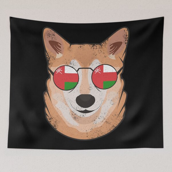 Item preview, Vintage Patriotic Shiba Inu Omani Flag designed and sold by feether-store.