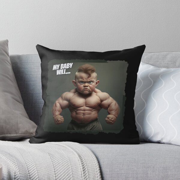  Funny Bodybuilding Gifts Bodybuilder Bunny Easter Bunnybuilder  Fitness Gym Throw Pillow, 18x18, Multicolor : Home & Kitchen