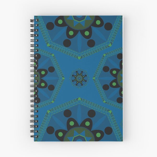 Item preview, Sahara geometrical pattern mandala neon dark blue designed and sold by chuckletuckle.