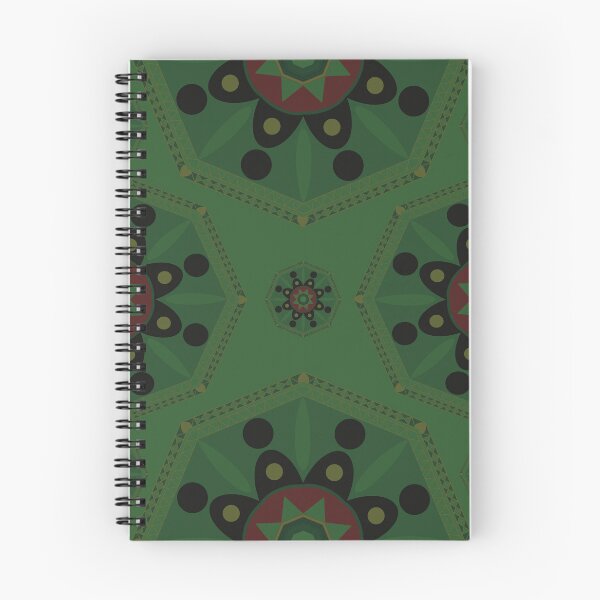 Item preview, Sahara geometrical pattern mandala neon green red designed and sold by chuckletuckle.