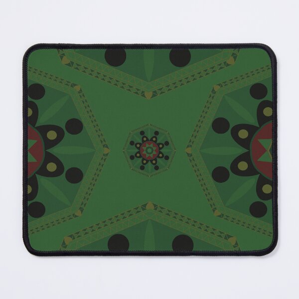 Item preview, Sahara geometrical pattern mandala neon green red designed and sold by chuckletuckle.