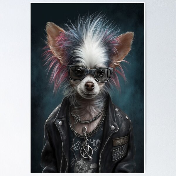 Item preview, The Old Chihuahua Punk designed and sold by CKDigitalPrints.