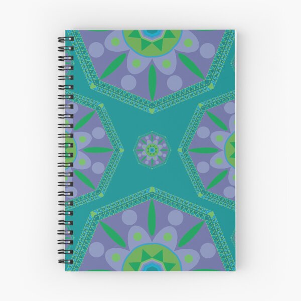 Item preview, Sahara geometrical pattern mandala neon violet green designed and sold by chuckletuckle.