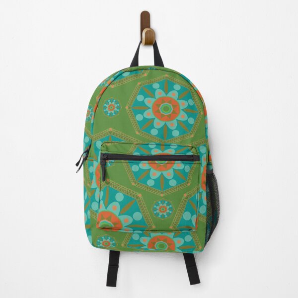 Item preview, Sahara geometrical pattern mandala neon blue green designed and sold by chuckletuckle.