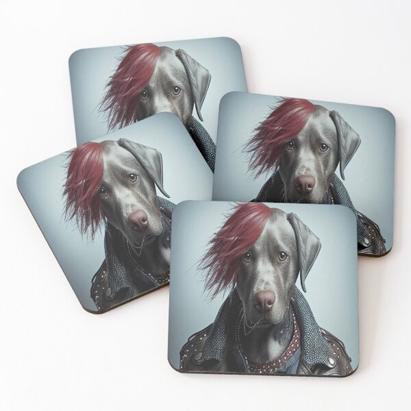 Item preview, Labrador Punk with Red Hair designed and sold by CKDigitalPrints.