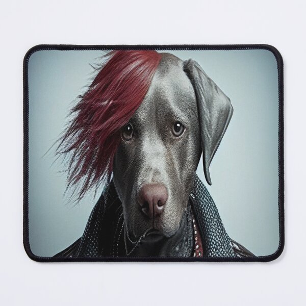Item preview, Labrador Punk with Red Hair designed and sold by CKDigitalPrints.