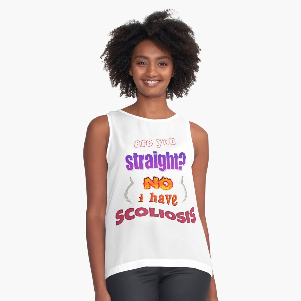 Are you straight? No, I have scoliosis pun Throw Pillow for Sale by  snazzyseagull