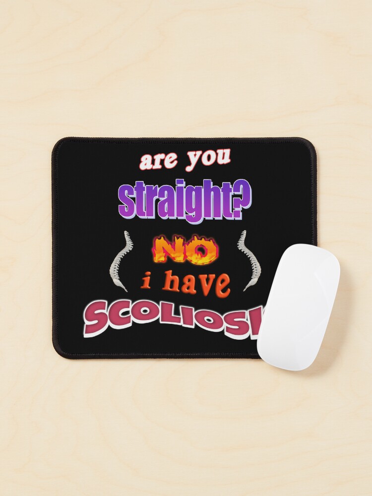 Are you straight? No, I have scoliosis pun Throw Pillow for Sale by  snazzyseagull