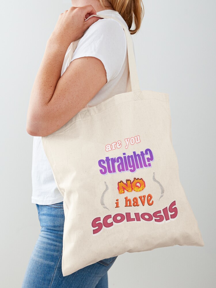 Are you straight? No, I have scoliosis pun Throw Pillow for Sale by  snazzyseagull