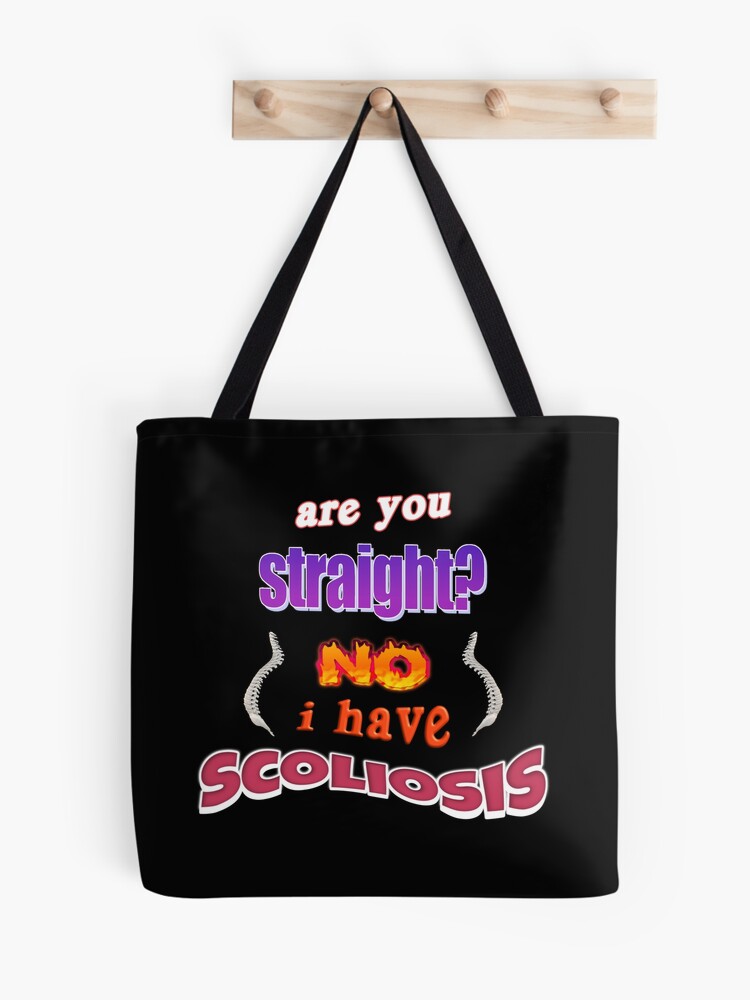 Are you straight? No, I have scoliosis pun Throw Pillow for Sale by  snazzyseagull