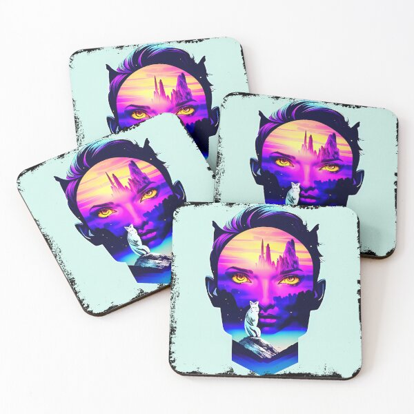 Item preview, Egyptian Cat Goddess Bastet Cyberpunk Sticker - Futuristic Feline Deity Design for Laptop, Phone, and Water Bottle Decoration | Unique and Eye-catching Artwork on Redbubble designed and sold by Mytho Merch.