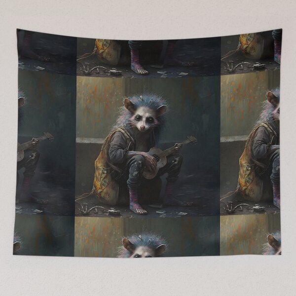 Item preview, Possum Busker in New Orleans - Animal Art designed and sold by Chrisjeffries24.