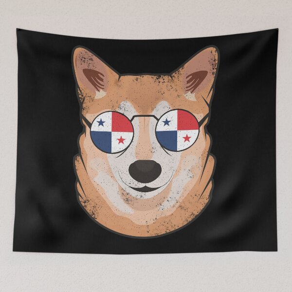Item preview, Vintage Patriotic Shiba Inu Panamanian Flag designed and sold by feether-store.