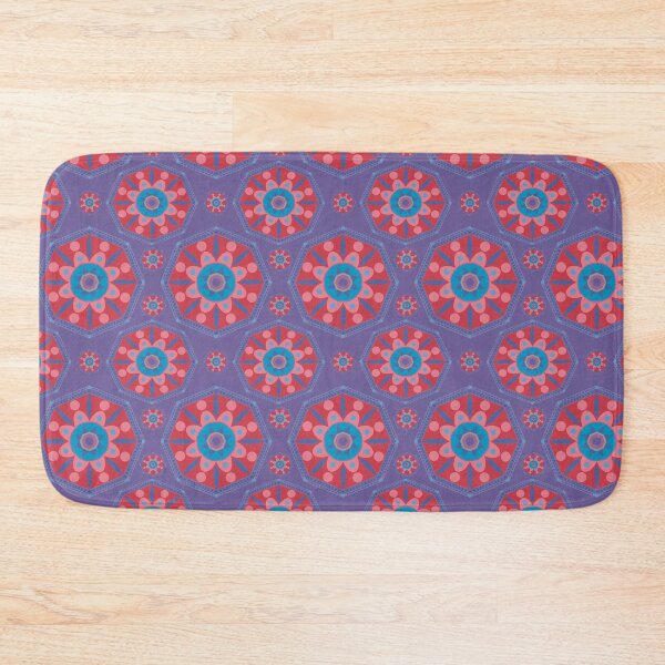 Item preview, Sahara geometrical pattern mandala neon orange Red pink designed and sold by chuckletuckle.