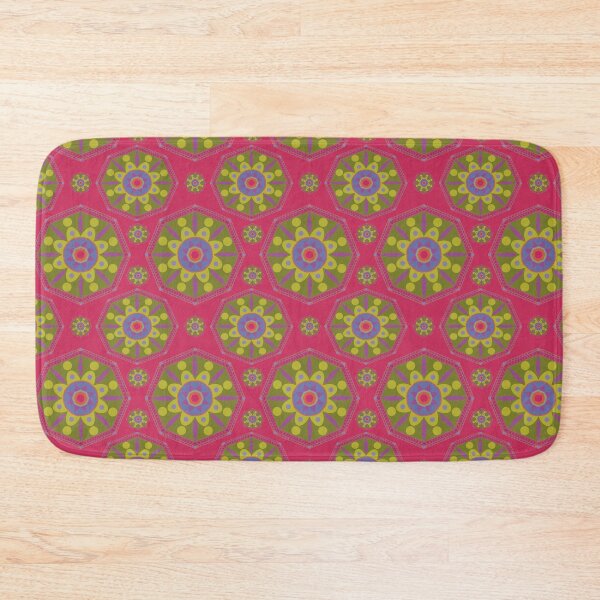 Item preview, Sahara geometrical pattern mandala neon pink yellow designed and sold by chuckletuckle.