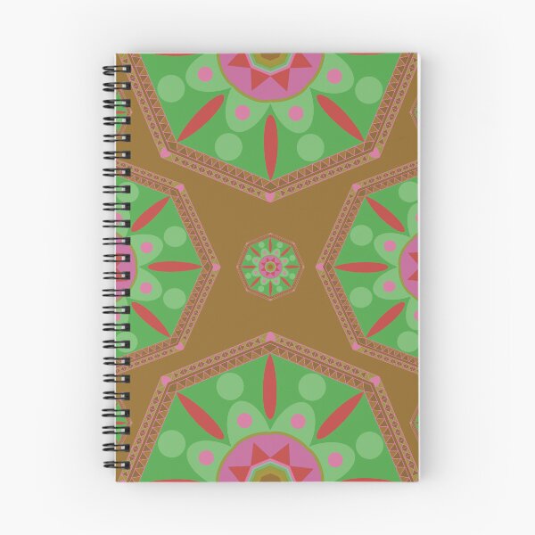 Item preview, Sahara geometrical pattern mandala neon brown designed and sold by chuckletuckle.