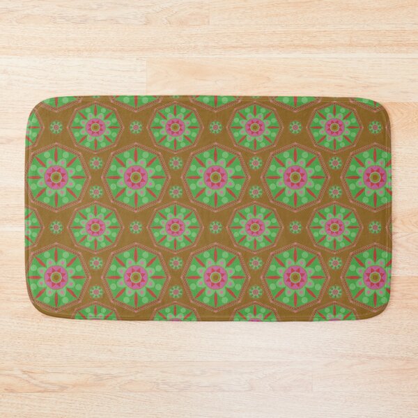 Item preview, Sahara geometrical pattern mandala neon brown designed and sold by chuckletuckle.