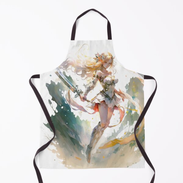Item preview, Anime Heroic Sword Waving Female Warrior designed and sold by Isa Popping.