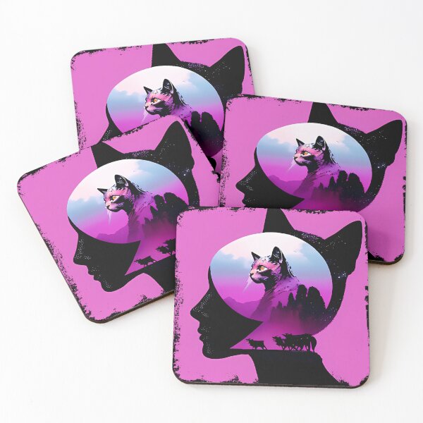 Item preview, Egyptian Cat Goddess Bastet Cyberpunk Sticker - Futuristic Feline Deity Design for Laptop, Phone, and Water Bottle Decoration | Unique and Eye-catching Artwork on Redbubble designed and sold by Mytho Merch.