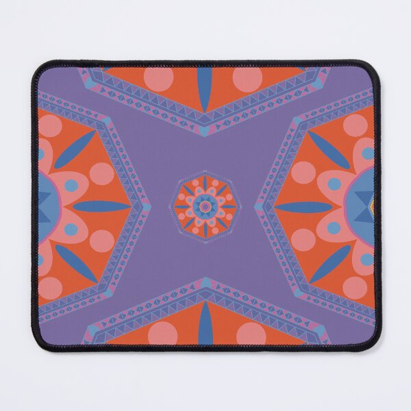 Item preview, Sahara geometrical pattern mandala neon rainbow designed and sold by chuckletuckle.