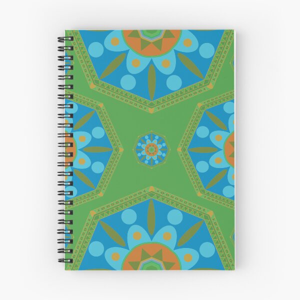 Item preview, Sahara geometrical pattern mandala neon blue designed and sold by chuckletuckle.