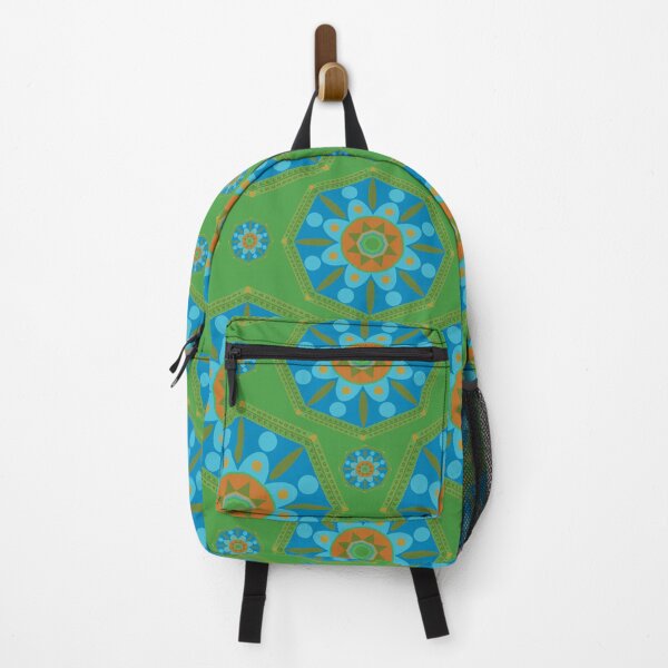 Item preview, Sahara geometrical pattern mandala neon blue designed and sold by chuckletuckle.