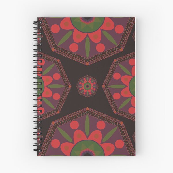 Item preview, Sahara geometrical pattern mandala neon dark brown designed and sold by chuckletuckle.