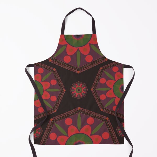 Item preview, Sahara geometrical pattern mandala neon dark brown designed and sold by chuckletuckle.