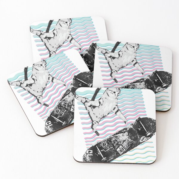 Item preview, Kick Flip Retro Skateboarding Cat  Tony Hawk Cat  Alien Workshop  Baker Boards  SK8  Skater  Grunge Cat  SK8CAT   designed and sold by dakwarleyhab.