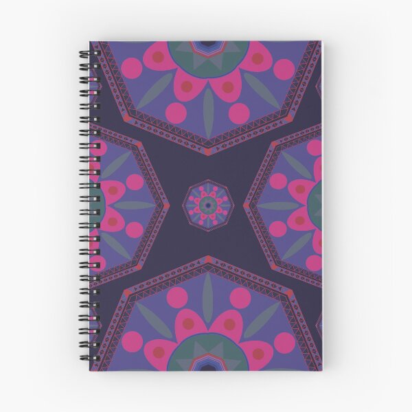 Item preview, Sahara geometrical pattern mandala neon royal blue designed and sold by chuckletuckle.