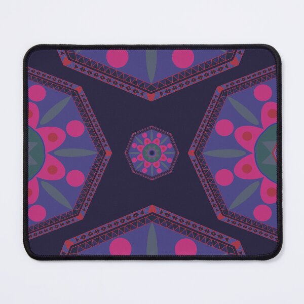 Item preview, Sahara geometrical pattern mandala neon royal blue designed and sold by chuckletuckle.