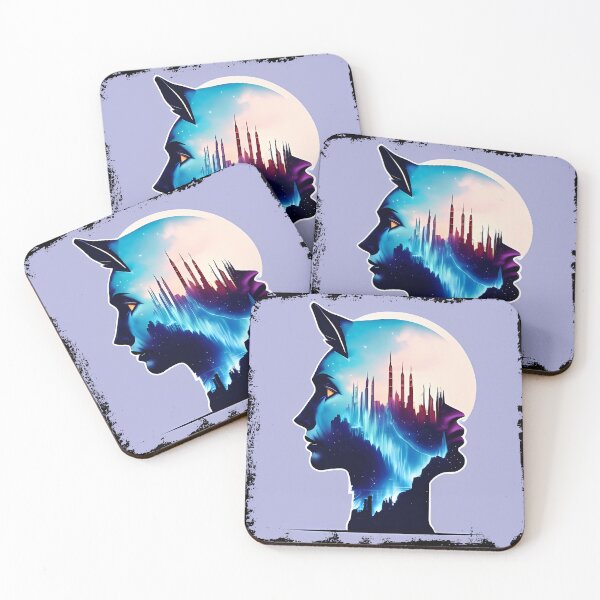 Item preview, Egyptian Cat Goddess Bastet Cyberpunk Sticker - Futuristic Feline Deity Design for Laptop, Phone, and Water Bottle Decoration | Unique and Eye-catching Artwork on Redbubble designed and sold by Mytho Merch.