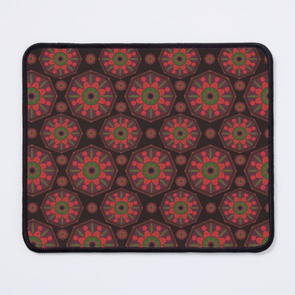 Item preview, Sahara geometrical pattern mandala neon dark brown designed and sold by chuckletuckle.