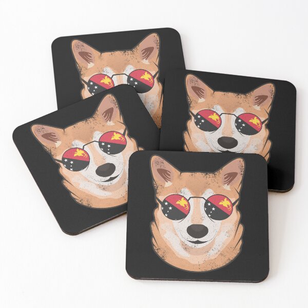 Item preview, Vintage Patriotic Shiba Inu Papua new Guinean Flag designed and sold by feether-store.