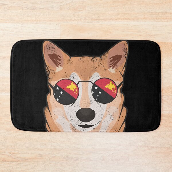 Item preview, Vintage Patriotic Shiba Inu Papua new Guinean Flag designed and sold by feether-store.