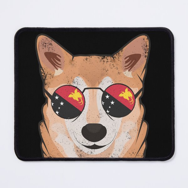 Item preview, Vintage Patriotic Shiba Inu Papua new Guinean Flag designed and sold by feether-store.